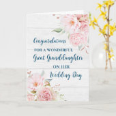 Rosa Bläserne Großtochter Hochzeit Karte (Gelbe Blume)