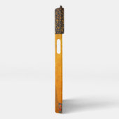 Rosa bläserne Gumminaddin mit schwarzem Kat Gustav iPhone Hülle (Rechte Seite)