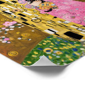 Rosa bläserne Gumminadine mit Gustav Klimt Kunst Poster (Ecke)