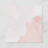 Rosa Bläserne Hochzeitskarte Begleitkarte (Rückseite)