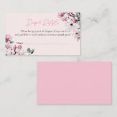 Rosa Bläserne Windelwanne Kinderdusche Begleitkarte (Vorne/Hinten)