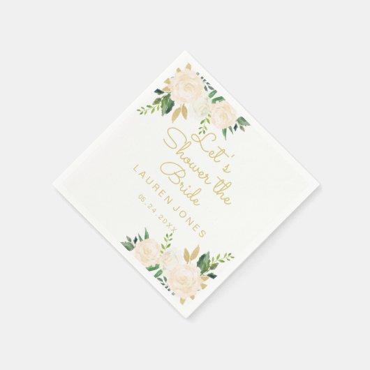 Rosa Bläserner Brautparty Napkin Serviette (Ecke)