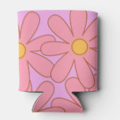 Rosa Bläserner Elegant Botanisches Getränk Dosenkühler (Rückseite)