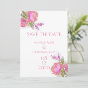 Rosa Bläserner Elegant Personalisierter Hübscher C Save The Date
