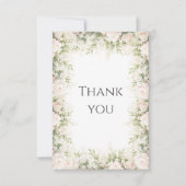 Rosa Bläserner Elegante Dankeskarte (Vorderseite)