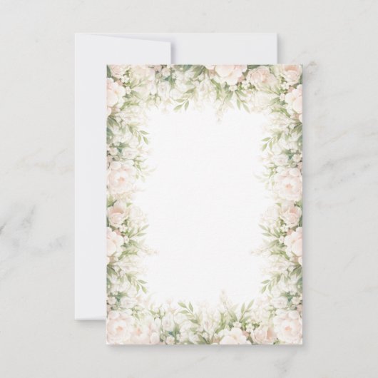 Rosa Bläserner Elegante Dankeskarte (Rückseite)