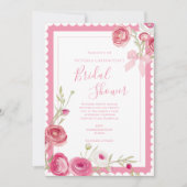 Rosa Bläserner Elegantes Brautparty Einladung (Vorderseite)