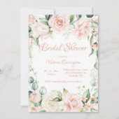 Rosa Bläserner Elegantes Brautparty Einladung (Vorderseite)