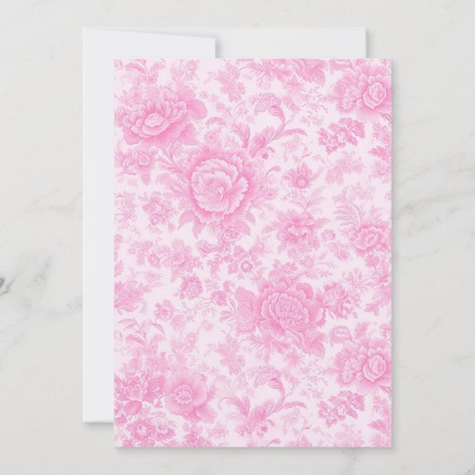 Rosa Bläserner Elegantes Brautparty Einladung (Rückseite)