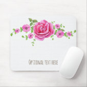 Rosa Bläserner Elegantes Shabby Chic Mousepad (Mit Mouse)