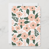 Rosa Bläserner Herzkreuz Girl Einladung (Rückseite)