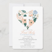 Rosa Bläserner Herzkreuz Girl Einladung (Vorderseite)