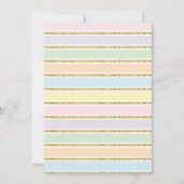 Rosa Bläsernicorn Magisches Birthday Rainbow Party Einladung (Rückseite)