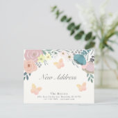 Rosa Bläsernte Schmetterlinge Ankündigungspostkarte (Stehend Vorderseite)