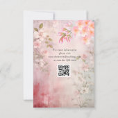 Rosa Bläserromantische Hochzeit RSVP Karte (Rückseite)