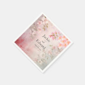 Rosa Bläserromantische Hochzeit Serviette (Ecke)