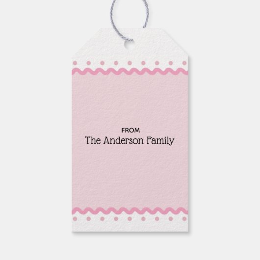 Rosa Bläserskala Geschenkanhänger (Rückseite)