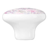 Rosa Bläsersukkulente Illustration Sommermuster Keramikknauf (Seitenansicht)