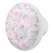 Rosa Bläsersukkulente Illustration Sommermuster Keramikknauf (Rechts)