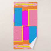 Rosa blass-orange-farbene Zitronengestaltung Badehandtuch (Badehandtuch)