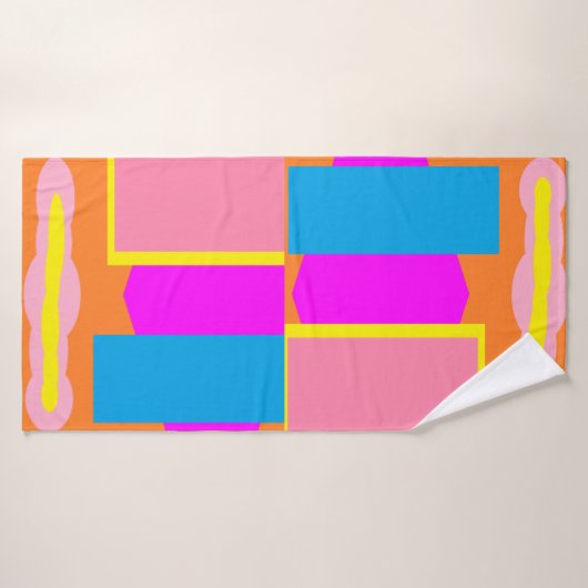 Rosa blass-orange-farbene Zitronengestaltung Badehandtuch (Badehandtuch)