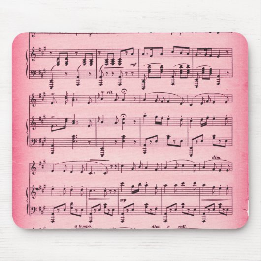 Rosa Blatt Mousepad (Vorne)