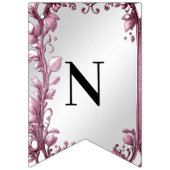 Rosa Blätter Blühte Blumenzwiebel Wimpelkette (Dritte Fahne)