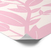 Rosa Blätter Botanisch Poster (Ecke)