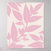 Rosa Blätter Botanisch Poster (Vorne)