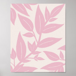 Rosa Blätter Botanisch Poster