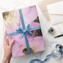 Rosa Blätter der Wüste Geschenkpapier