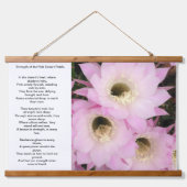 Rosa Blätter der Wüste Wandteppich Mit Holzrahmen (Vorne)