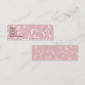 Rosa-Blätter - dünn Mini Visitenkarte (Vorne/Hinten)