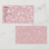 Rosa-Blätter - Geschäft Visitenkarte (Vorne/Hinten)
