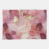 Rosa Blätter Geschirrtuch (Horizontal)