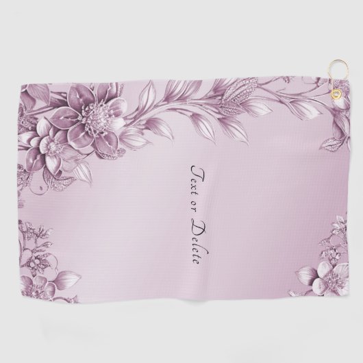 Rosa Blätter Golf Handtuch (Horizontal)