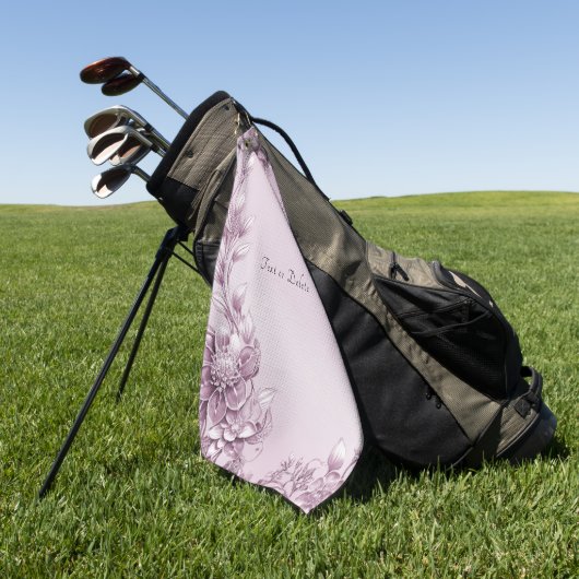 Rosa Blätter Golf Handtuch (Gras)