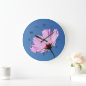 Rosa Blätter Große Wanduhr (Zuhause)
