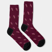 Rosa Blätter Herbst Socken (Rechts)