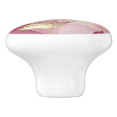 Rosa Blätter Keramikknauf (Seitenansicht)