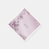 Rosa Blätter Napkins Serviette (Ecke)