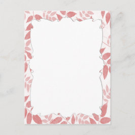 Rosa Blätter Postkarte