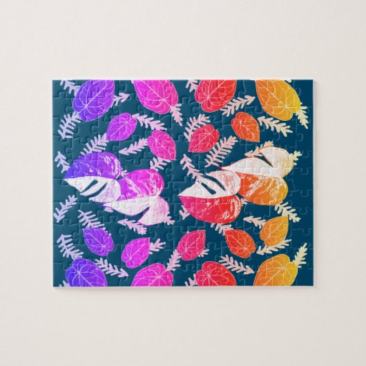 Rosa Blätter Puzzle (Horizontal)