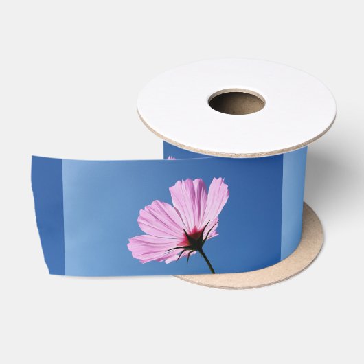 Rosa Blätter Satinband (Spule)