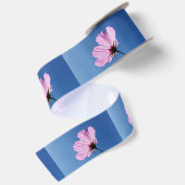 Rosa Blätter Satinband (Rückseite)