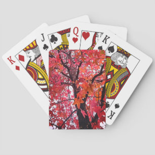 Rosa Blätter Spielkarten