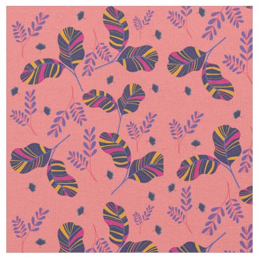 Rosa Blätter Stoff (Nahaufnahme)