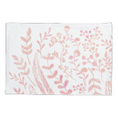 Rosa Blätter und Feathers Pattern Kissenbezug (Rückseite)