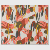 Rosa Blätter und Muster für die Effekte. Geschenkpapier (Flach)