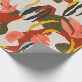 Rosa Blätter und Muster für die Effekte. Geschenkpapier (Ecke)